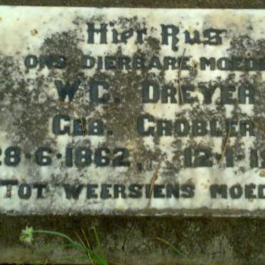 DREYER W.C. nee GROBLER 1862-1902