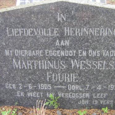 FOURIE Marthinus Wessels 1905-1959