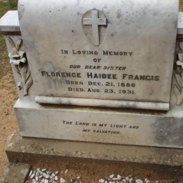 FRANCIS Florence Haidee 1880-1931