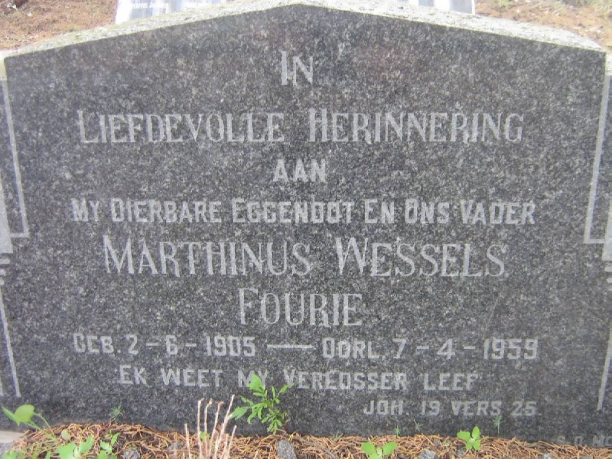 FOURIE Marthinus Wessels 1905-1959