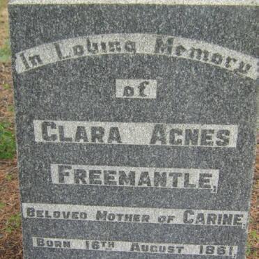 FREEMANTLE Clara Agnes 1861-1930
