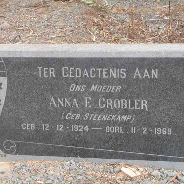 GROBLER  Anna E. nee STEENEKAMP 1924-1969