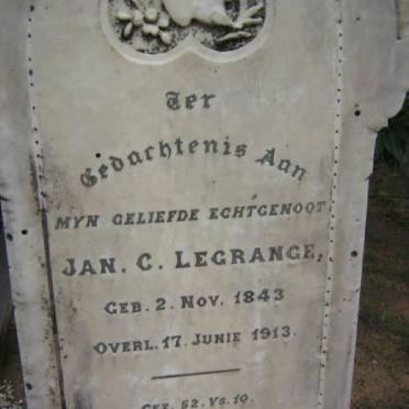 GRANGE Jan C., le 1843-1913