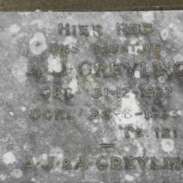 GREYLING A.J. 1932-1933