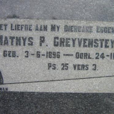 GREYVENSTEYN Mathys P. 1896-1950