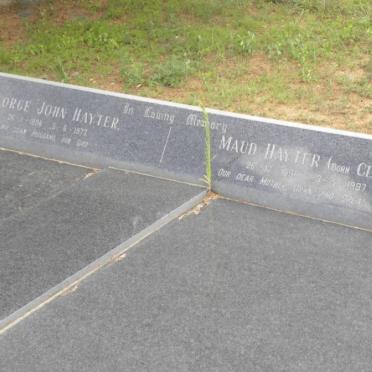HAYTER George John 1896-1972 &amp; Maud CLOETE 1896-1997