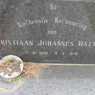 HATTINGH Christiaan Johannes 1892-1976