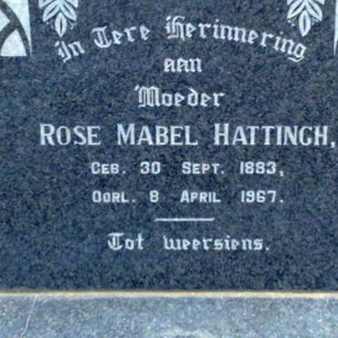 HATTINGH Jacob Jacobus 1874-1966 &amp; Rose Mabel 1883-1967