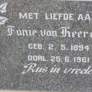 HEERDEN Fanie, van 1894-1961