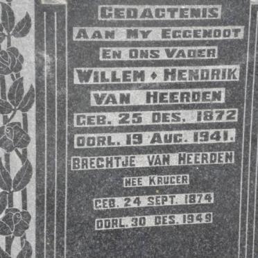HEERDEN Willem, van 1872-1941 &amp; Brechtje KRUGER 1874-1949