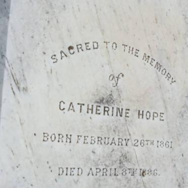 HOPE Catherine 1861-1886