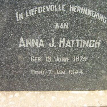 HATTINGH Anna J. 1875-1944
