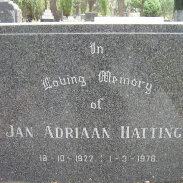 HATTINGH Jan Adriaan 1922-1978