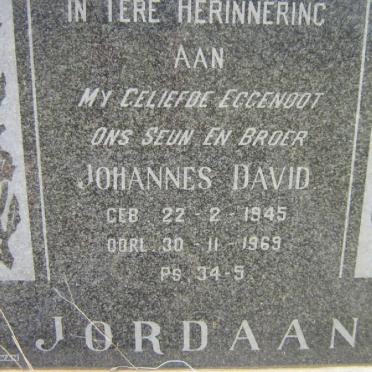 JORDAAN Johannes David 1945-1969