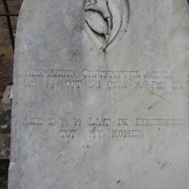 JANSEN Hermanus Christoffel 1911-1913