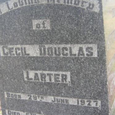 LARTER Cecil Douglas 1927-1937