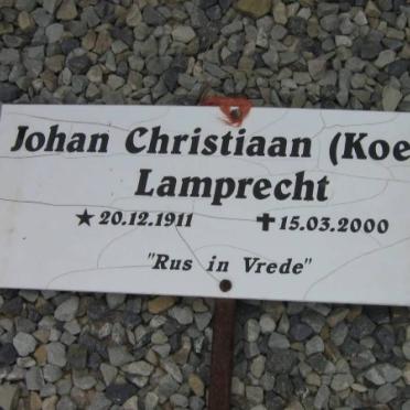LAMPRECHT Johan Christiaan 1911-2000