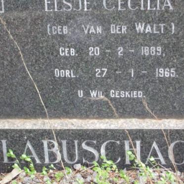 LABUSCHAGNE Elsje Cecilia nee VAN DER WALT 1889-1965