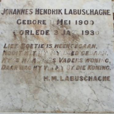 LABUSCHAGNE Johannes Hendrik 1909-1930