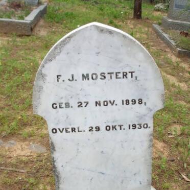 MOSTERT F.J. 1898-1930