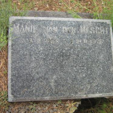 MESCHT Manie, van der