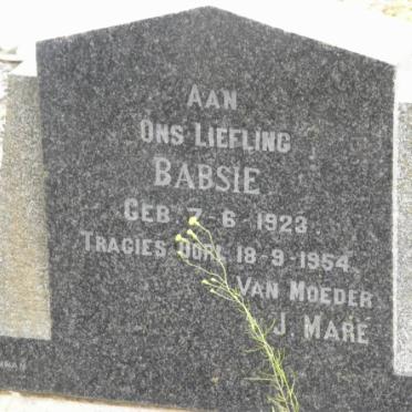 MARE Babsie 1923-1954