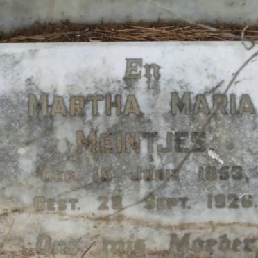 MEINTJES Martha Maria 1853-1926