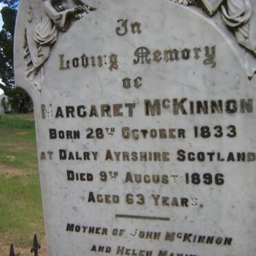 McKINNON Margaret 1833-1896