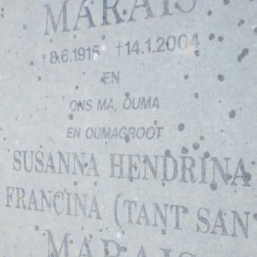 MARAIS Jan 1915-2004 &amp; Susanna Hendrina Francina VISAGIE 1916-