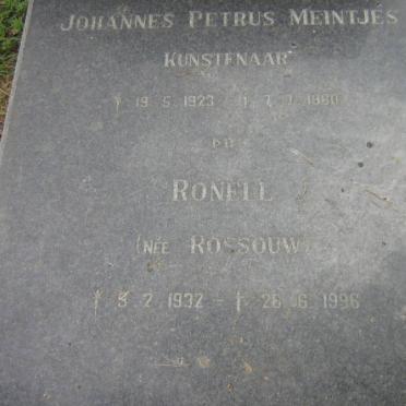 MEINTJES Johannes Petrus 1923-1980 &amp; Ronell ROSSOUW 1932-1996