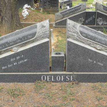 OELOFSE Andries N. 1905-1960 &amp; Jacoba J.VILJOEN 1909-1982