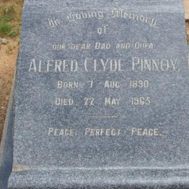 PINNOY Alfred Clyde 1890-1965 &amp; Meg 1893-1986 :: PINNOY Geoffrey 1921-1994