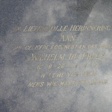 PREEZ Wilhelm, du 1926-1972