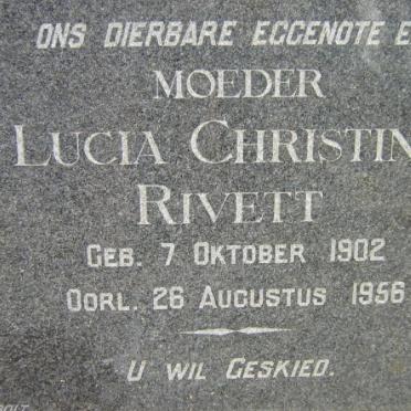 RIVETT Lucia Christina 1902-1956