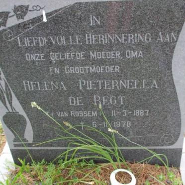 REGT Helena Pieternella, de nee VAN ROSSEM 1887-1978