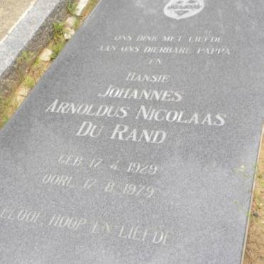 RAND  Johannes Arnoldus Nicolaas, du 1929-1979