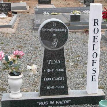 ROELOFSE Tina nee KOCOVAOS 1930-1990