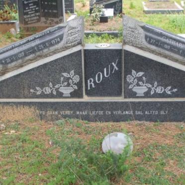 ROUX Willem H. 1917-1974 &amp; Catharina M. 1919-