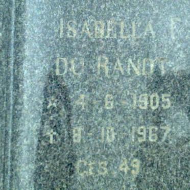 RANDT Isabella F. du 1905-1967