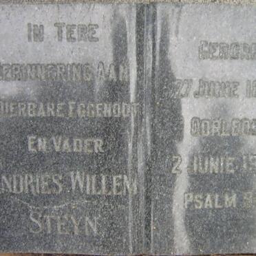 STEYN Andries Willem 1877-1959
