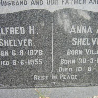 SHELVER Alfred H. 1876-1955 &amp; Anna A.S. VILJOEN 1885-1976