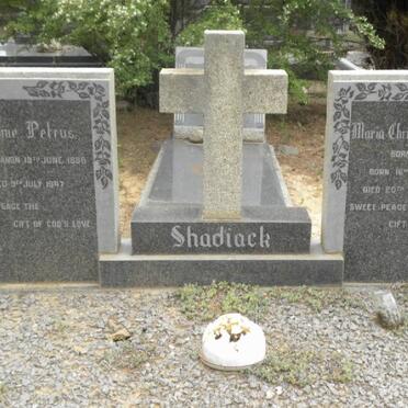 SHADIACK Antonie Petrus 1885-1947 &amp; Maria Christina BESTER 1906-1961