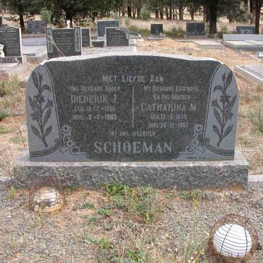 SCHOEMAN Diederik J. 1880-1969 &amp; Catharina M.1879-1953