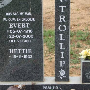 TROLLIP Evert 1918-2000 &amp; Hettie 1933-