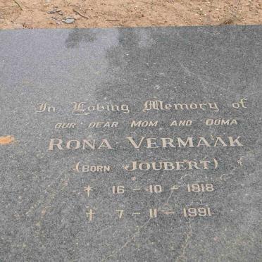 VERMAAK Rona nee JOUBERT 1918-1991