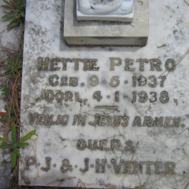 VENTER Hettie Petro 1937-1938