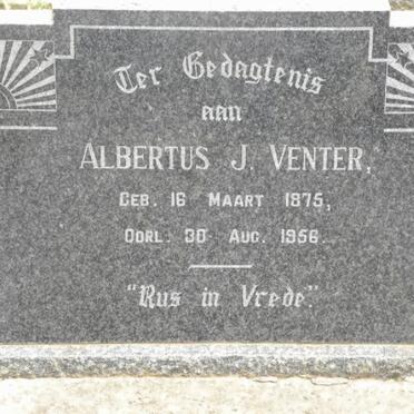 VENTER Albertus J. 1875-1956