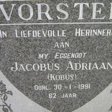 VORSTER Jacobus Adriaan -1991