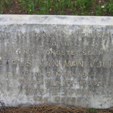 VUUREN Petrus Jan, van 1911-1933