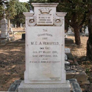 VERSFELD M.E.A. nee GIE 1861-1914